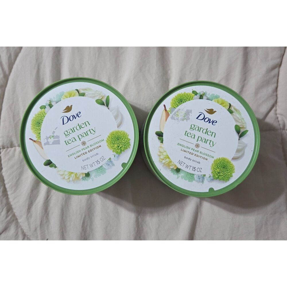 Dove Limited Edition Garden Tea Party English Pear Blossom body scrub (2)